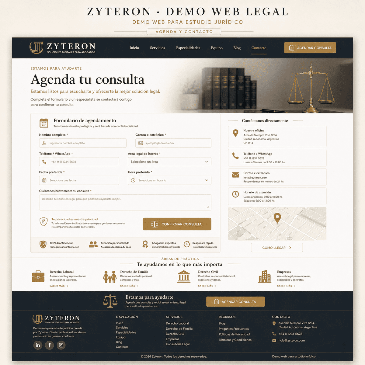 Captura 3 de Demo estudio jurídico para revisar diseño web responsive