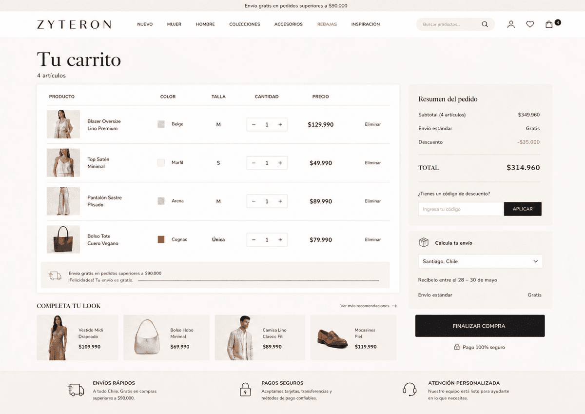 Captura 3 de Demo tienda online de ropa para revisar diseño web responsive